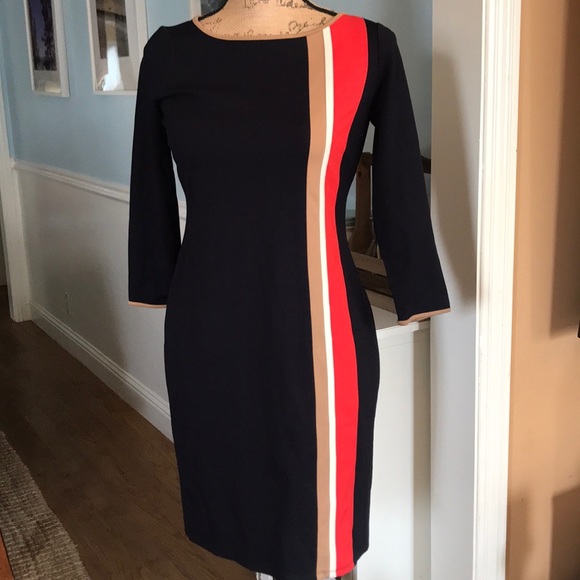 Ann Taylor Dresses & Skirts - Dark Navy beautiful fitted dress by Ann Taylor XSP